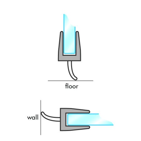 GoldRays 001 versatile shower door seal profile - reference 2