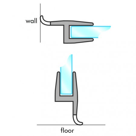 GoldRays 003A1 versatile shower door seal profile - reference 2