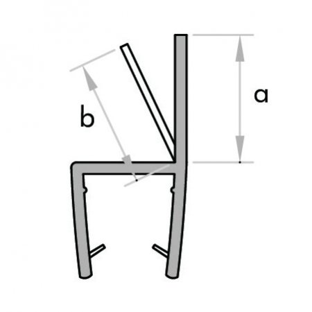 GoldRays 003B swinging shower door seal profile - reference 3