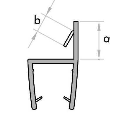GoldRays 003C swinging shower door seal profile - reference 2