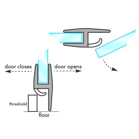 GoldRays 003D versatile shower door seal profile - reference 2