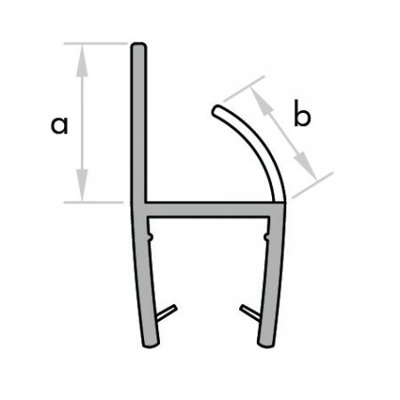 GoldRays 003D versatile shower door seal profile - reference 3