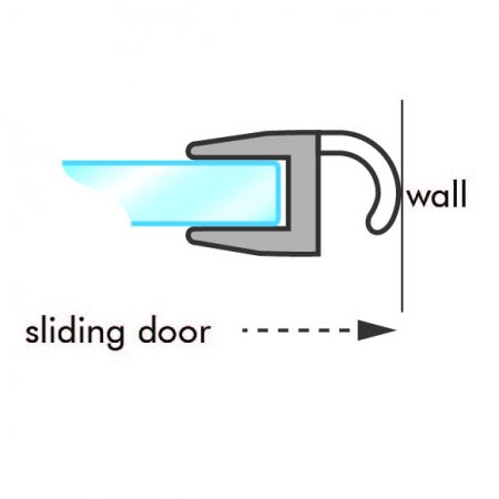 GoldRays 003G sliding shower door seal profile - reference 2