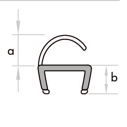 GoldRays 003G sliding shower door seal profile - reference 3