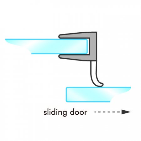 GoldRays 004 sliding shower door seal profile