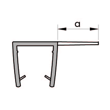 GoldRays 004 sliding shower door seal profile - reference 2