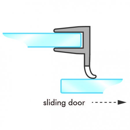 GoldRays 004A sliding shower door seal profile