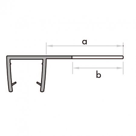 GoldRays 004A sliding shower door seal profile - reference 2