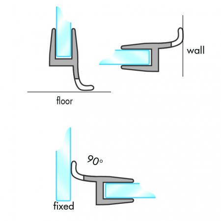 GoldRays 005B versatile shower door seal profile - reference 2