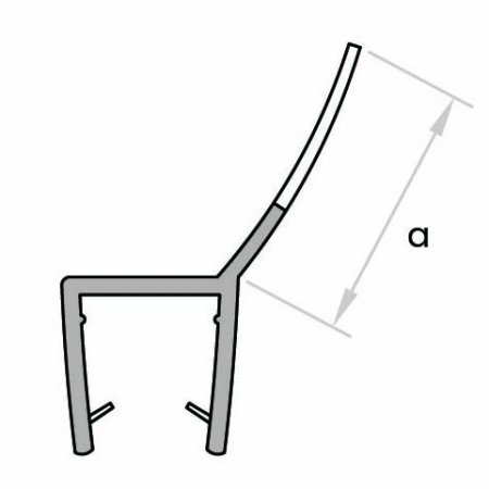 GoldRays 005B versatile shower door seal profile - reference 3