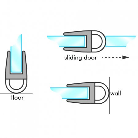 GoldRays 007 versatile shower door seal profile - reference 2