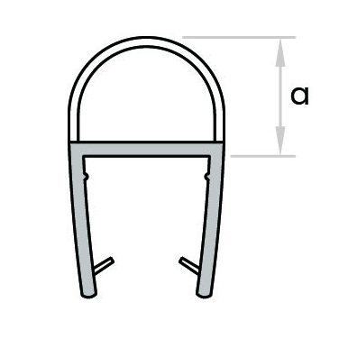 GoldRays 007 versatile shower door seal profile - reference 3