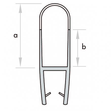 GoldRays 007A sliding shower door seal profile - reference 2