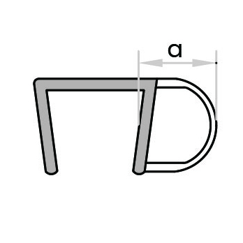 GoldRays 007B swinging shower door seal profile