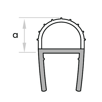 GoldRays 007E versatile shower door seal profile - reference 3