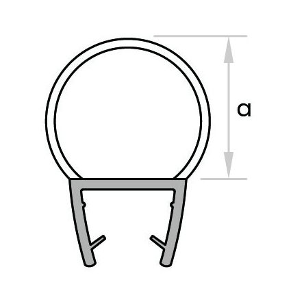 GoldRays 007S versatile shower door seal profile - reference 3