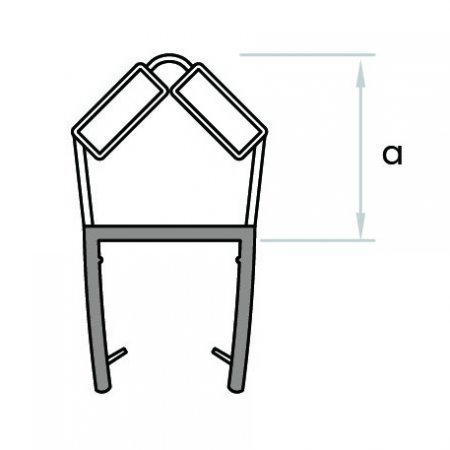 GoldRays 0084W magnetic shower door seal profile - reference 4