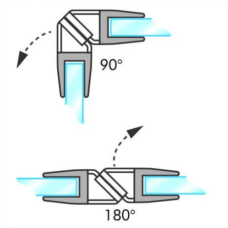 GoldRays 008AW magnetic shower door seal profile - reference 3