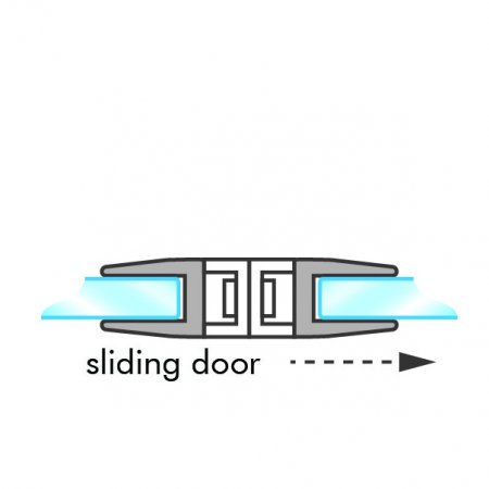 GoldRays 008BW magnetic shower door seal profile - reference 2