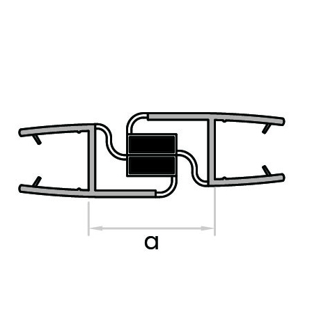 GoldRays 008E magnetic shower door seal profile - reference 3