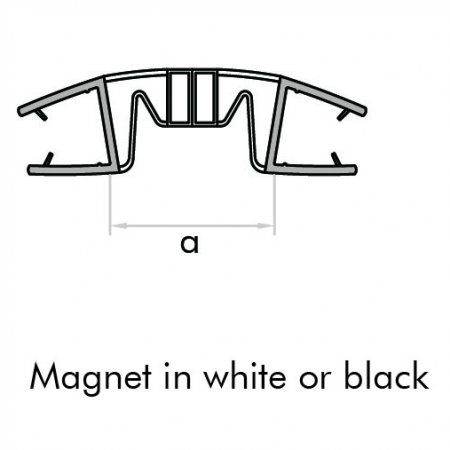 GoldRays 008G1W magnetic shower door seal profile - reference 3