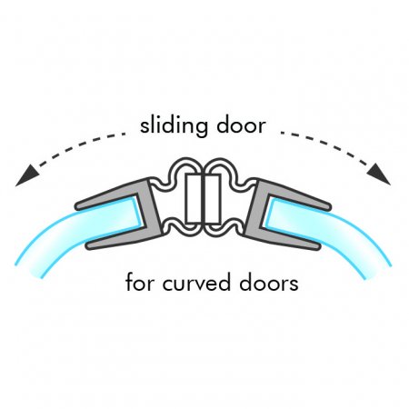 GoldRays 008GW magnetic shower door seal profile - reference 2