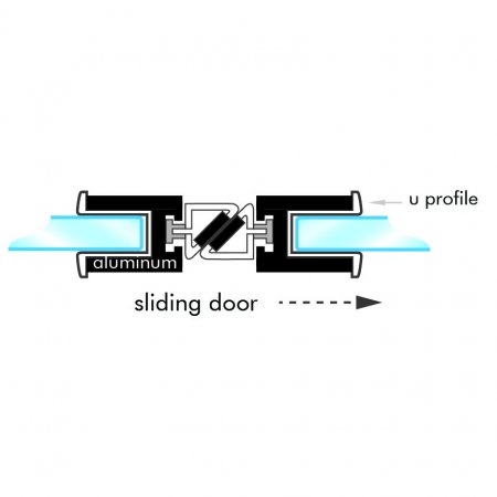 GoldRays 008N 180 magnetic shower door seal profile - reference 2