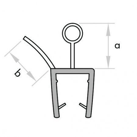 GoldRays 009 shower door bottom seal reference B