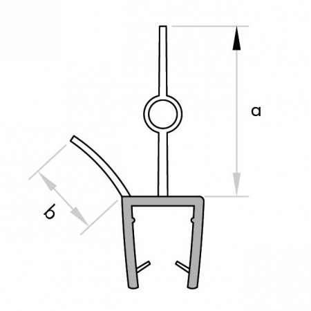 GoldRays 009A1 shower door bottom seal reference B