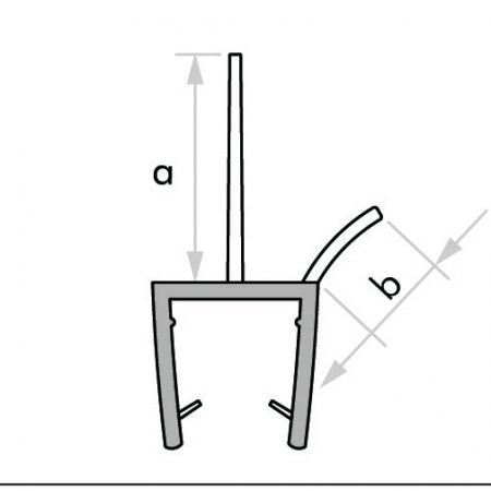 GoldRays 009A2 shower door bottom seal reference B