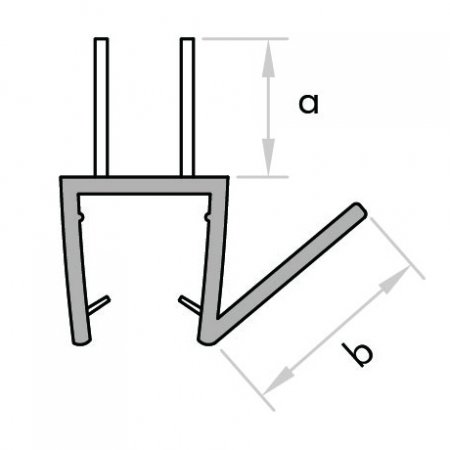 GoldRays 009B1 shower door bottom seal reference B
