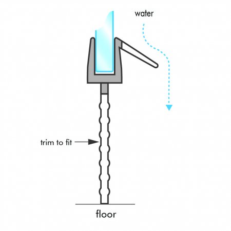 GoldRays 009B3 shower door bottom seal reference A