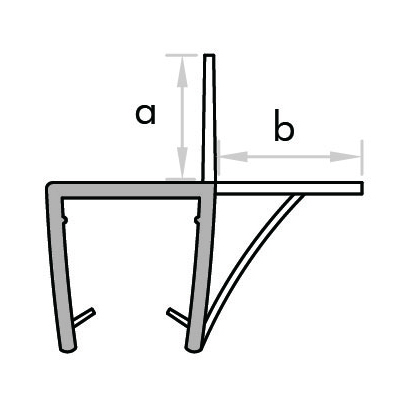 GoldRays 009C shower door bottom seal reference B