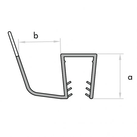 GoldRays 009D5 shower door bottom seal reference B