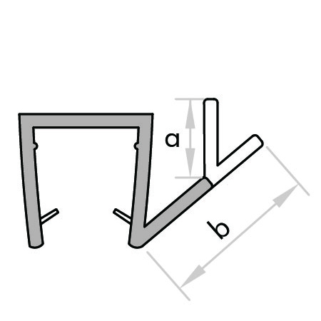 GoldRays 009F shower door bottom seal reference B