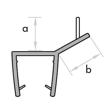 GoldRays 009F1 shower door bottom seal reference B