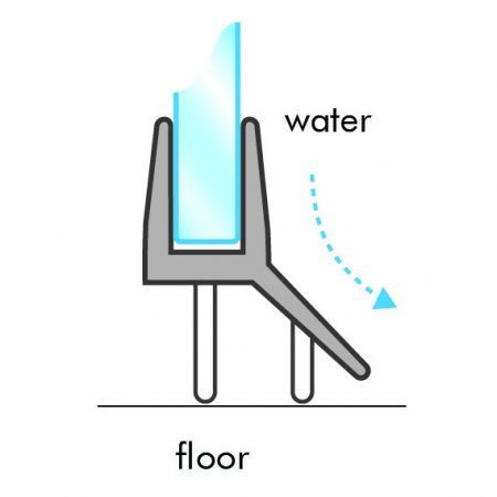 GoldRays 009F2 shower door bottom seal reference A