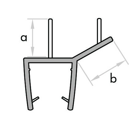 GoldRays 009F2 shower door bottom seal reference B
