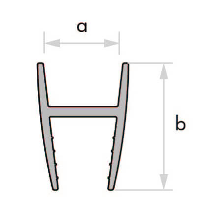 GoldRays 010A shower glass connector profile - reference 3 GoldRays 010A shower glass connector profile - reference 3