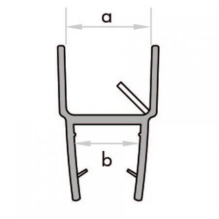 GoldRays 010B shower glass connector profile - reference 3 GoldRays 010B shower glass connector profile - reference 3