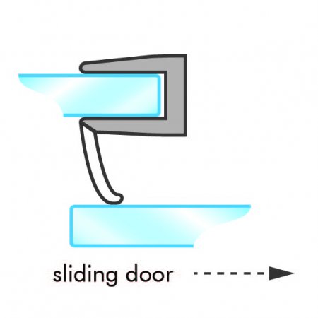 GoldRays 011 sliding shower door seal profile - reference 2