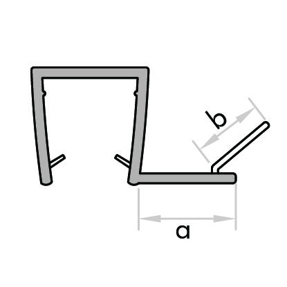 GoldRays 0011A swinging shower door seal profile - reference 3