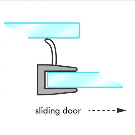 GoldRays 014 sliding shower door seal profile - reference 2