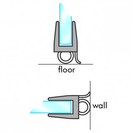 GoldRays 015B versatile shower door seal profile