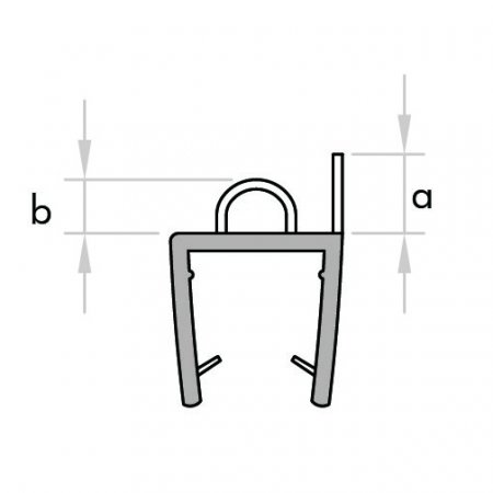 GoldRays 015B versatile shower door seal profile - reference 2