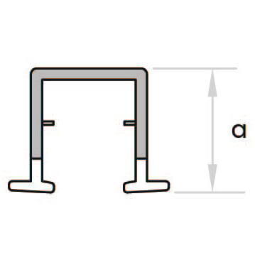 GoldRays 020B shower door seal profile - view B