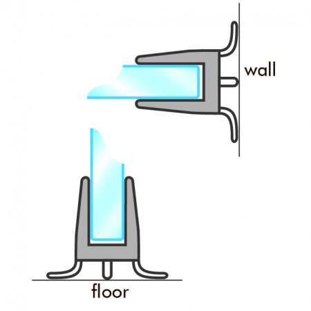 GoldRays 027 sliding shower door seal profile - reference 2