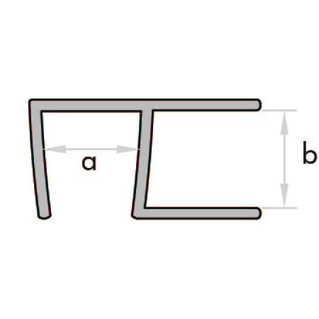 GoldRays 029 shower glass connector profile - reference 3 GoldRays 029 shower glass connector profile - reference 3