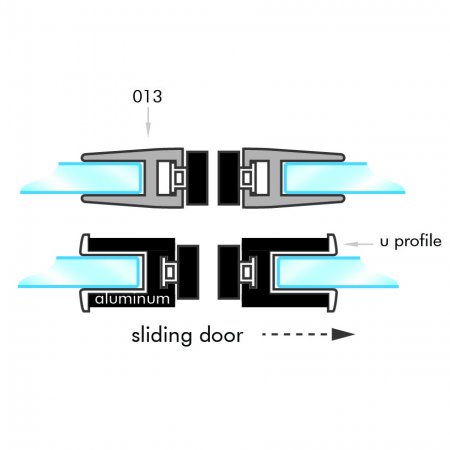 GoldRays A-magnet01 magnetic shower door seal profile - reference 3