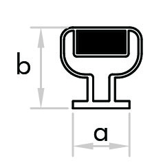 GoldRays A-magnet02 magnetic shower door seal profile - reference 3
